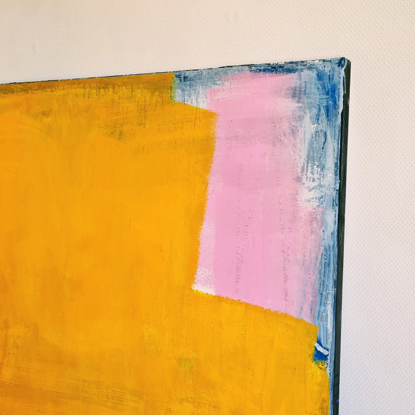Sonnenglühen am Horizont / 160 x 160 cm / orange gelb acrylbilder auf leinwand