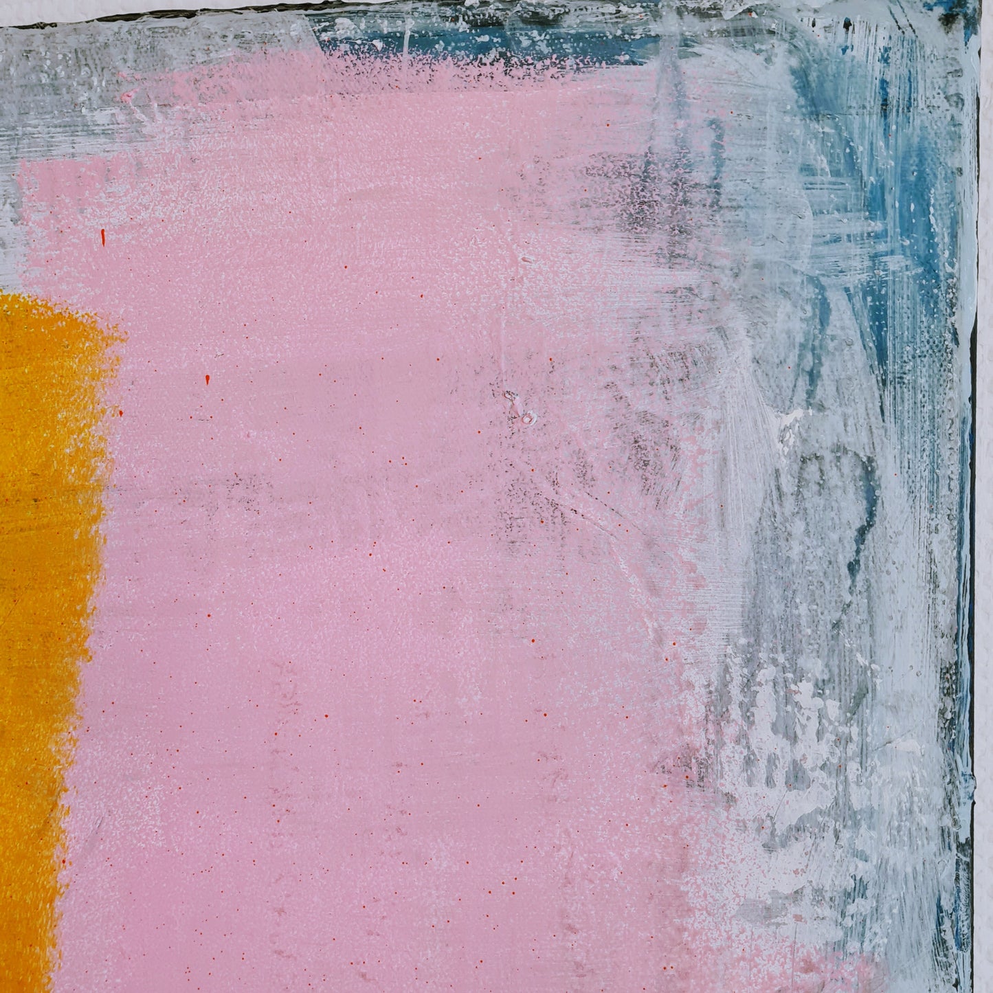 Sonnenglühen am Horizont / 160 x 160 cm / orange gelb acrylbilder auf leinwand