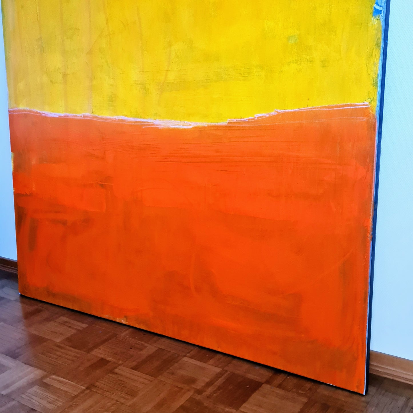 Abstraktes Bild Sonnenglühen am Horizont