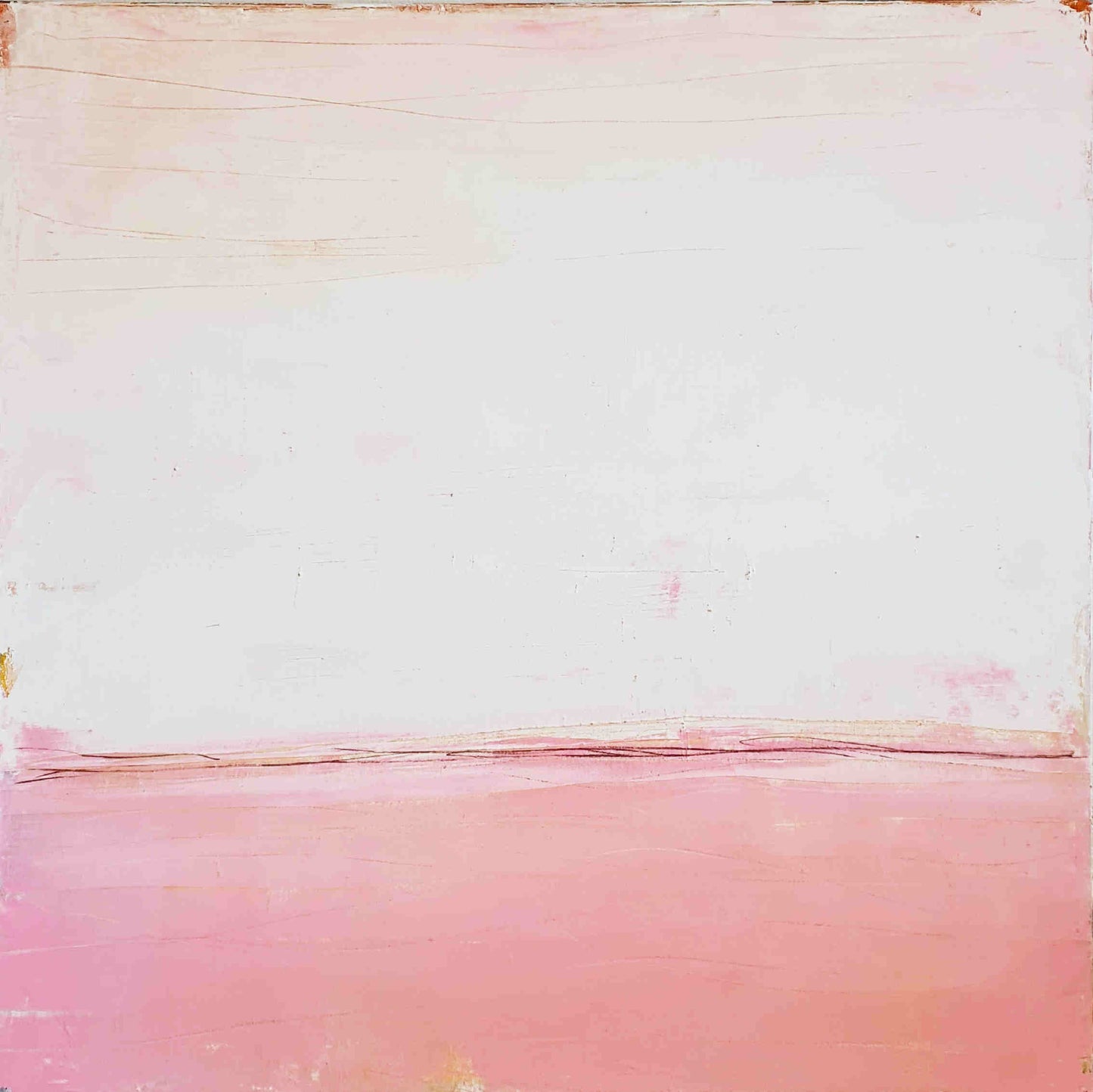 Neustart / 160 x 160 cm / Weiß rosa acrylbilder auf leinwand