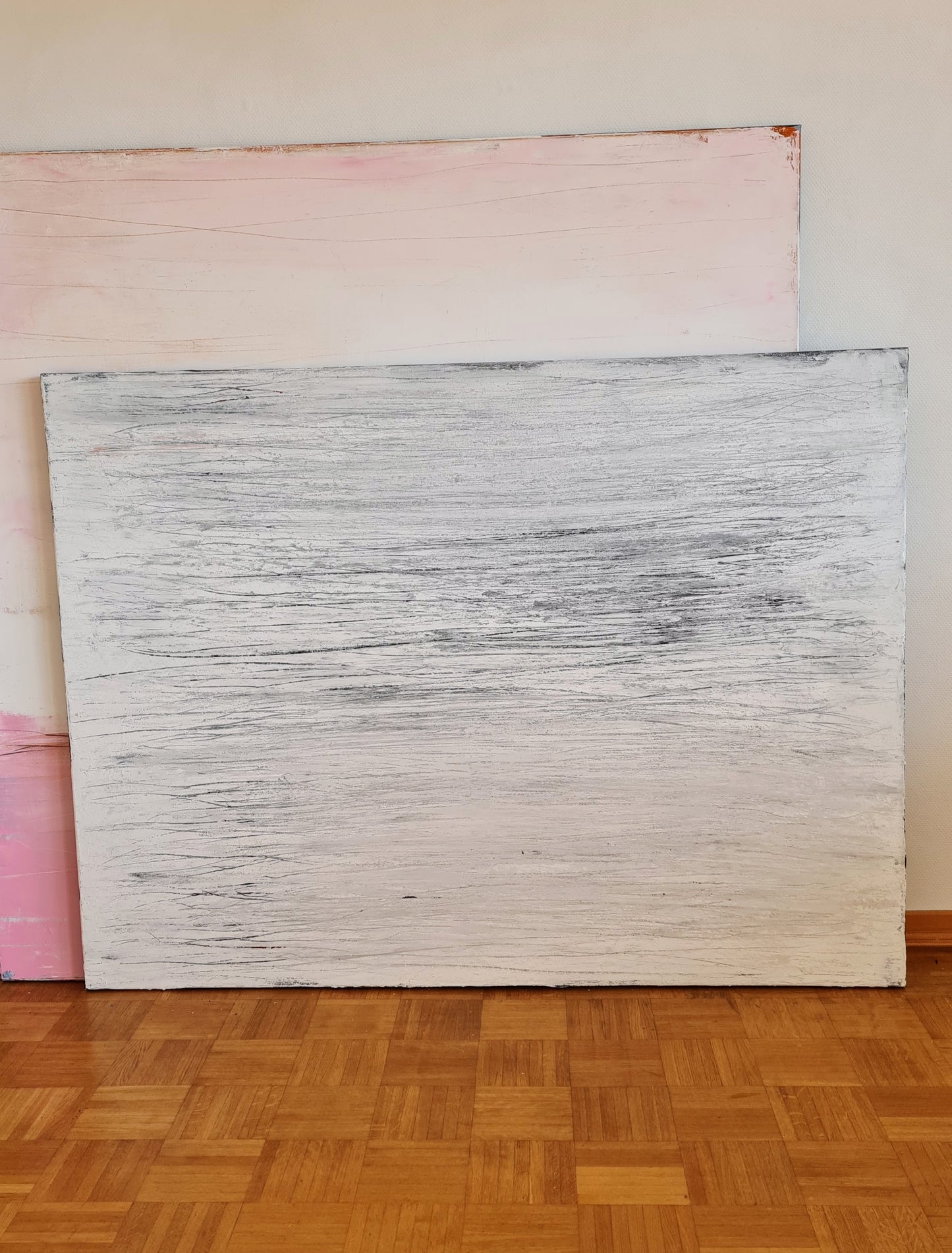 Träumermeinung / 160 x 120 cm / weiss abstrakte acrylbilder auf leinwand