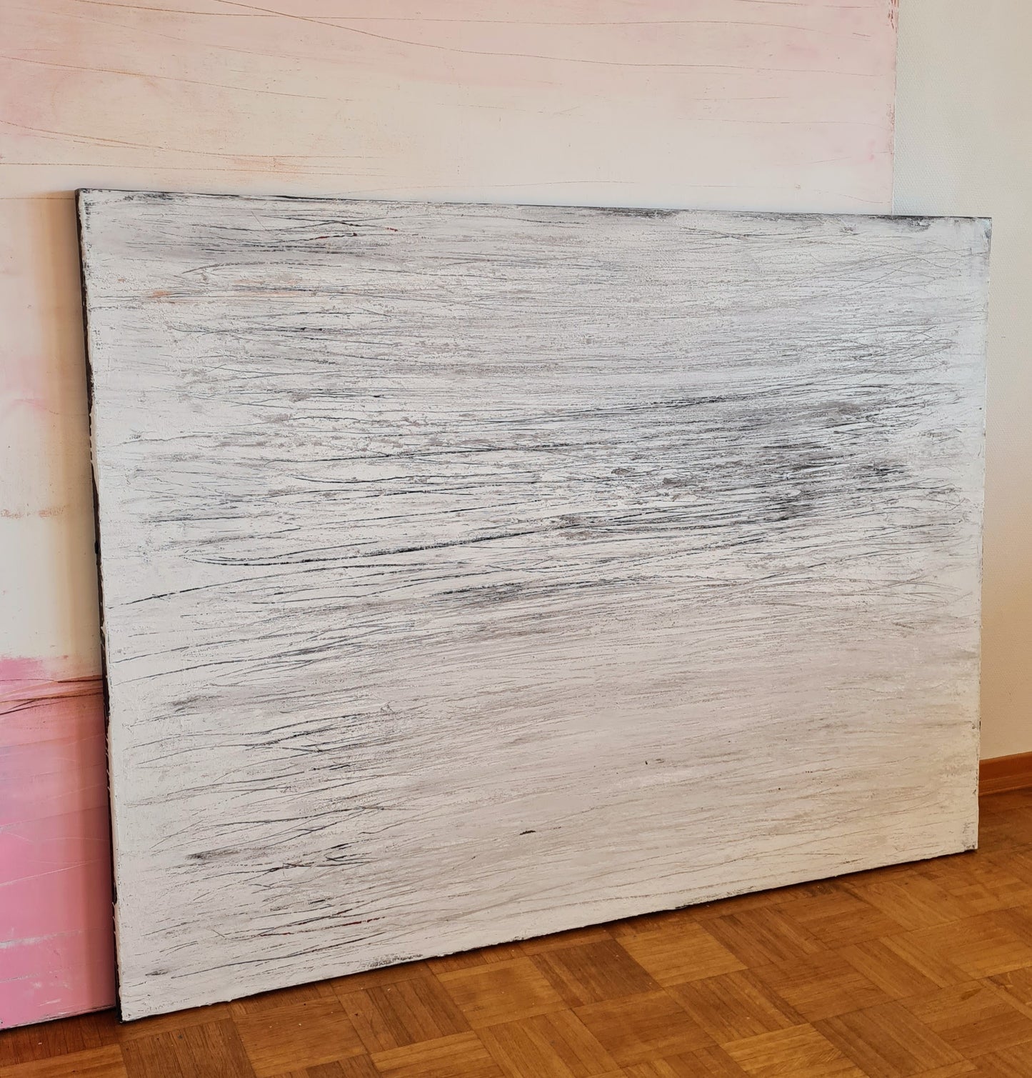 Träumermeinung / 160 x 120 cm / weiss abstrakte acrylbilder auf leinwand