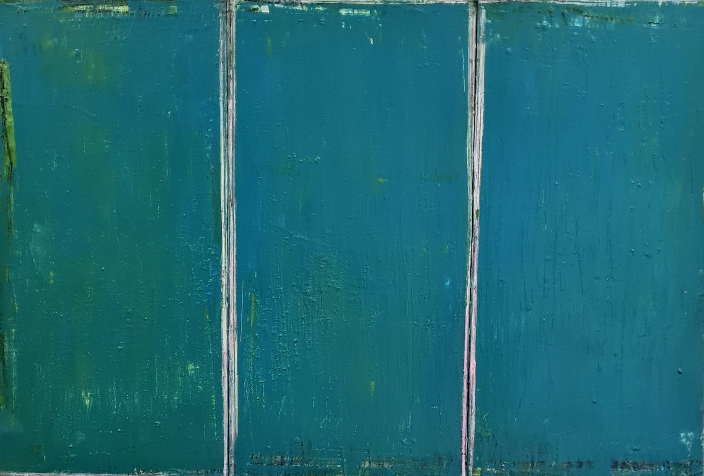 Schubladengedanken einordnen / 120 x 80 cm / blau grün, Schubladengedanken einordnen / 120 x 80 cm plus schwarzen Schattenfugenrahmen / blau grün abstrakte acrylbilder auf leinwand