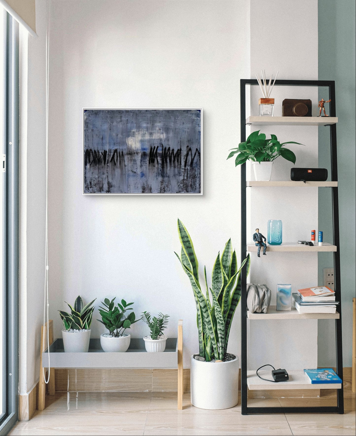 Personalisierte Auftragskunst und Gemälde: blaue-bilder-auftragskunst-lagerfeuer – Kategorie: Originalgemälde – Hersteller: