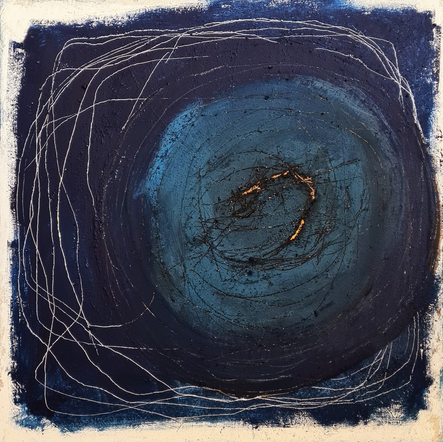 Blau der Erkundung - 100 x 100 cm - vorhandenes Gemälde