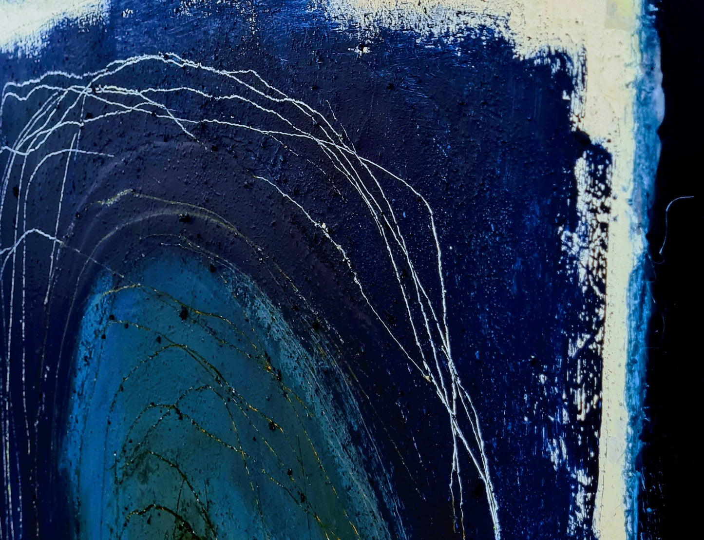 Blau der Erkundung - 100 x 100 cm - vorhandenes Gemälde