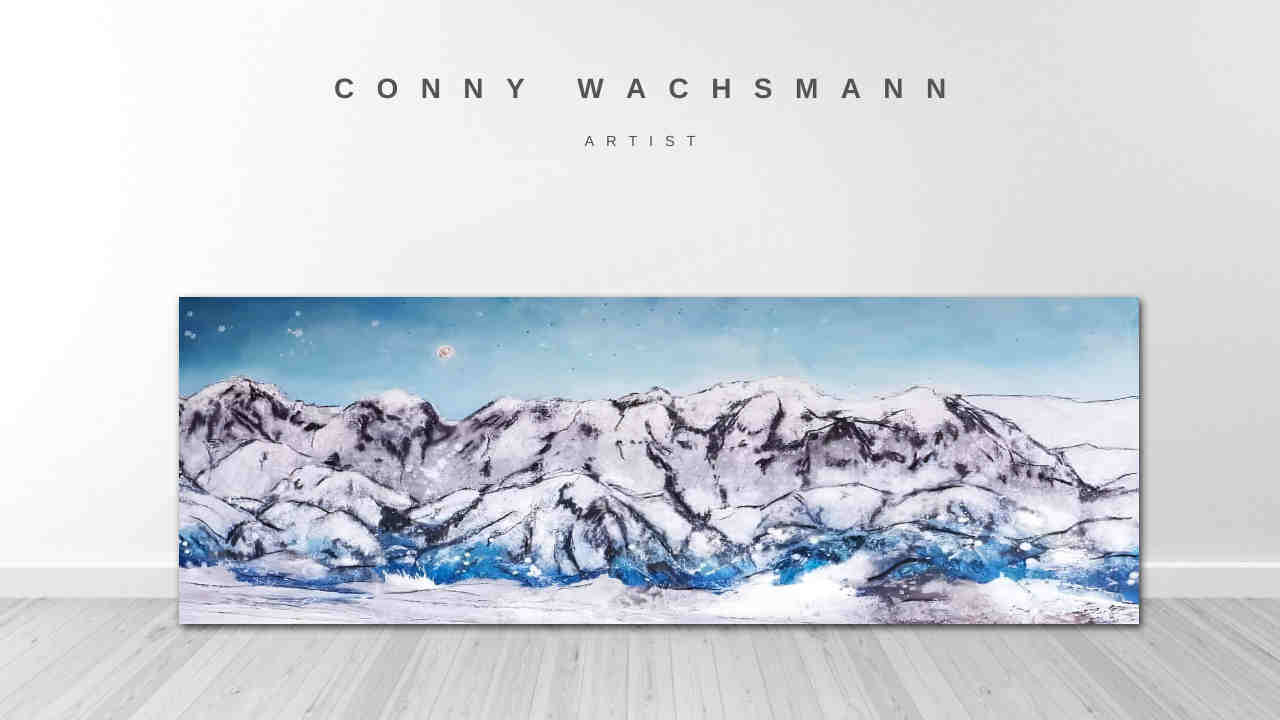 150 x 60 cm / blau / Lieblingsgebirge, 160 x 100 cm / blau / Lieblingsgebirge, 200 x 100 cm / blau / Lieblingsgebirge, Panoramaformat 250 x 70 cm / blau / Lieblingsgebirge abstrakte acrylbilder auf leinwand Auftragsmalerei