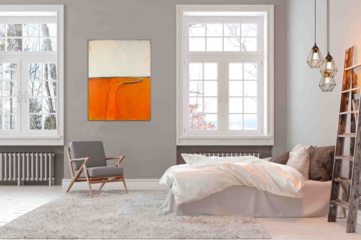 Personalisierte Auftragskunst und Gemälde: abstraktes-bild-in-orange – Kategorie: Originalgemälde – Hersteller: