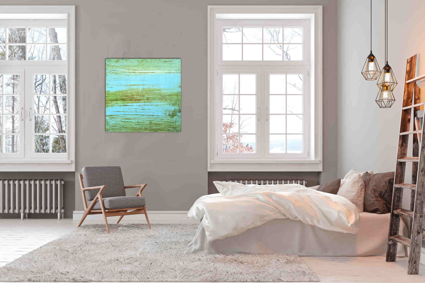 Bild "Zwischen den Farbwellen" 100 x 100 cm - Auftragskunst