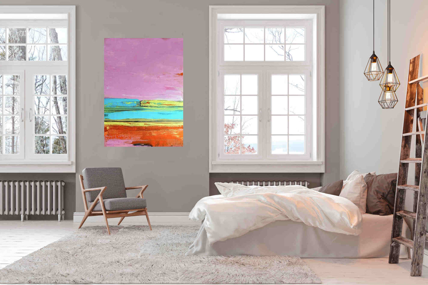 Tagtraum / 50 x 70 cm / rosa, Tagtraum / 100 x 80 cm / rosa, Tagtraum / 100 x 120 cm / rosa, Tagtraum / 100 x 140 cm / rosa, Tagtraum / 140 x 140 cm / rosa abstrakte acrylbilder auf leinwand
