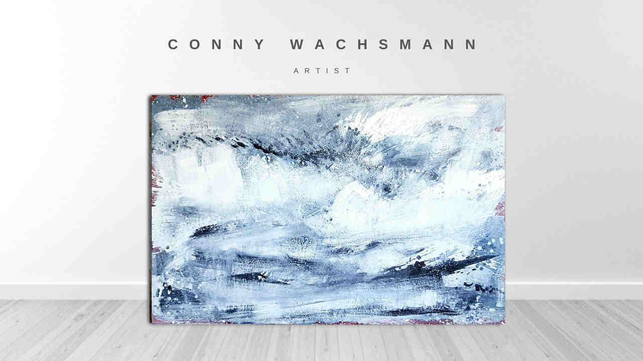 Morgentau xxl / 120 x 190 cm / blau abstrakte acrylbilder auf leinwand