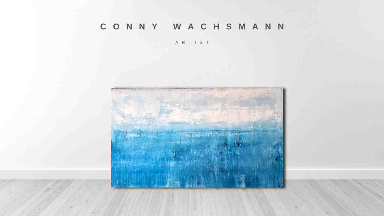 Kälteeinbruch / 150 x 100 cm / blau Kunst