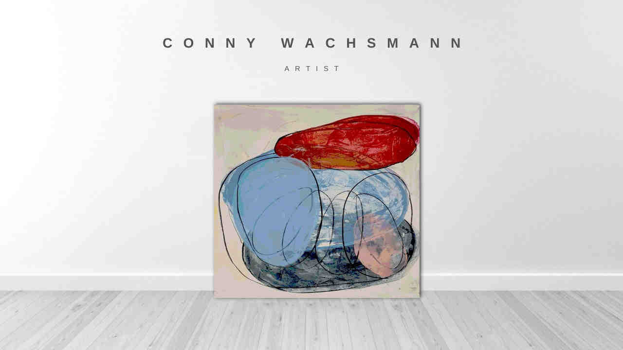 Abstrakte blaues Bild als Auftragskunst für minimalistisches Wohnen
