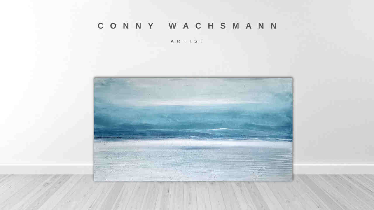 Spaziergänge / 160 x 100 cm / blau abstrakte acrylbilder auf leinwand