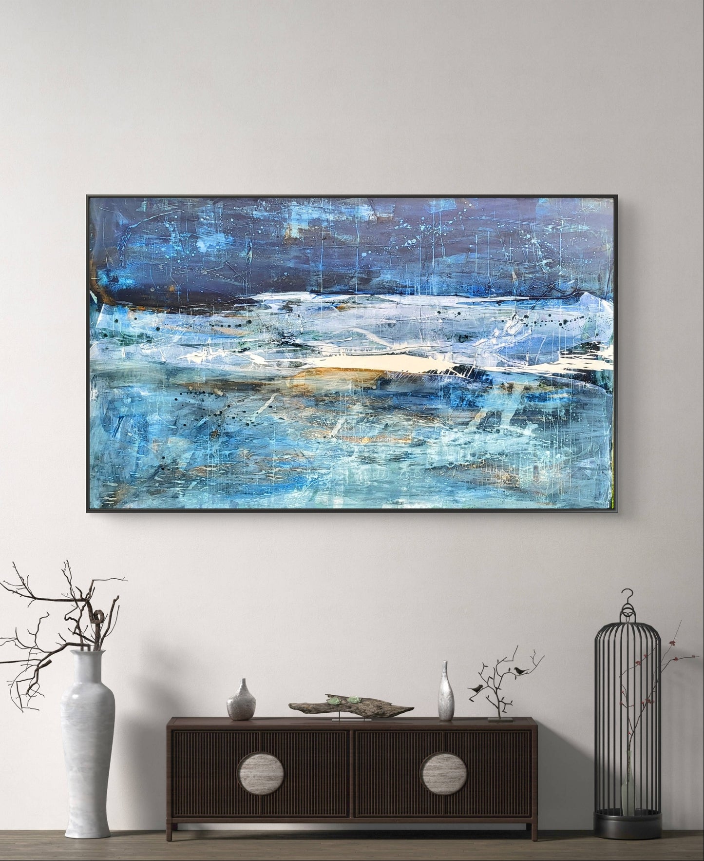 Personalisierte Auftragskunst und Gemälde: gruenes-grosses-bild-abstrakte-kunst – Kategorie: Originalgemälde – Hersteller: