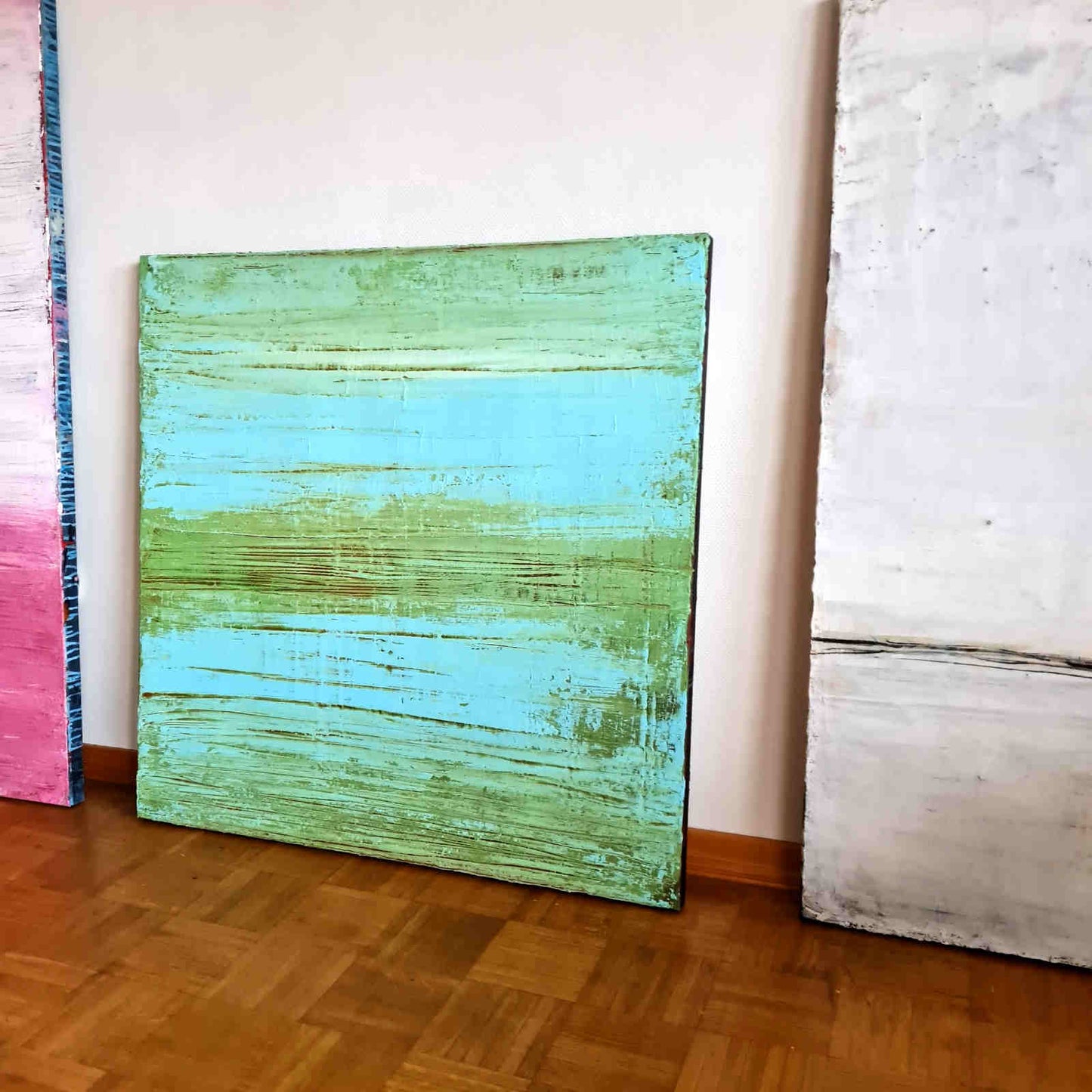 Bild "Zwischen den Farbwellen" 100 x 100 cm - Auftragskunst