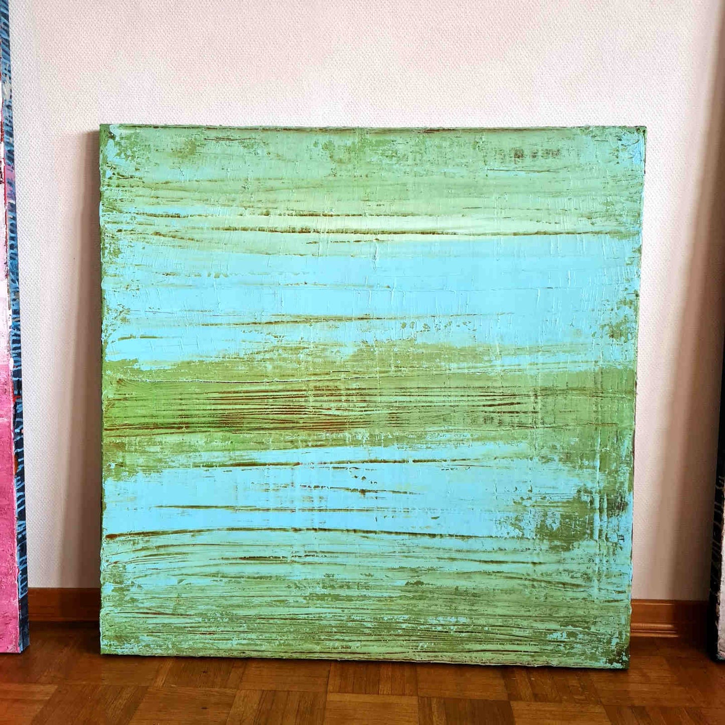 Bild "Zwischen den Farbwellen" 100 x 100 cm - Auftragskunst