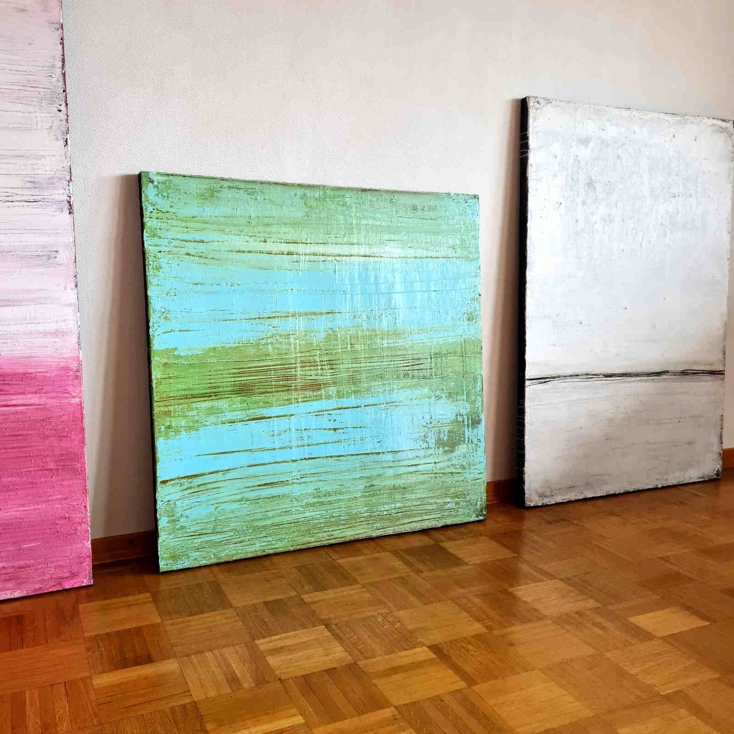 Bild "Zwischen den Farbwellen" 100 x 100 cm - Auftragskunst