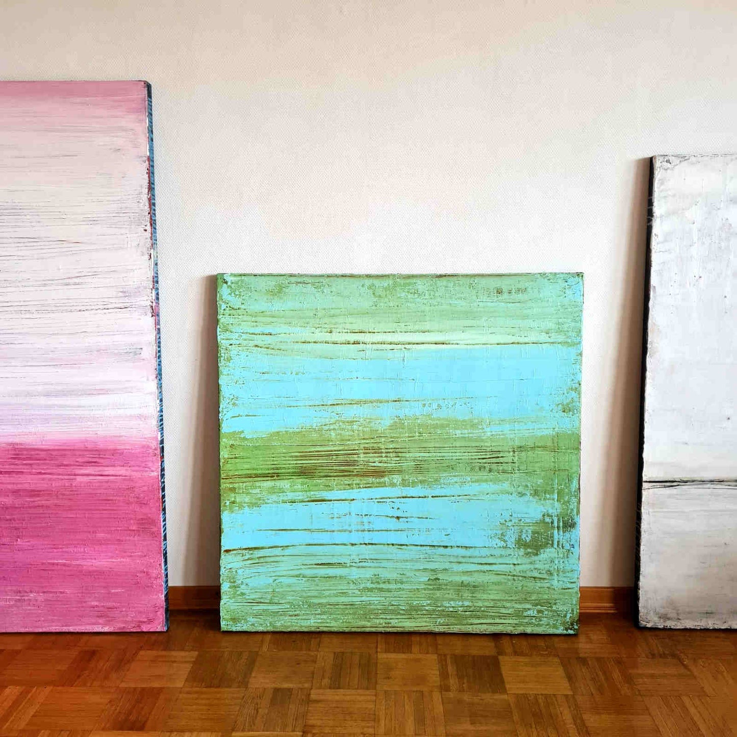 Bild "Zwischen den Farbwellen" 100 x 100 cm - Auftragskunst