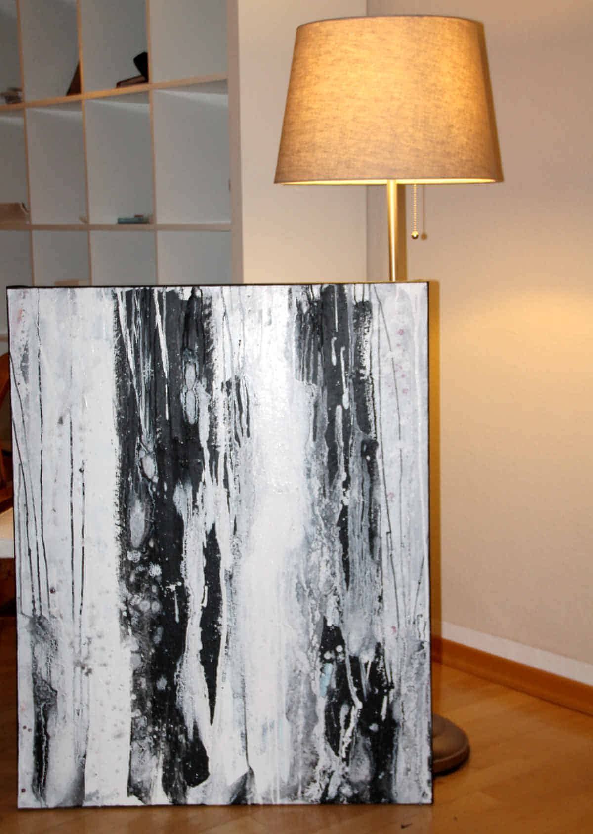 Regentropfen / 100 x 80 cm / s/w, Regentropfen / 100 x 100 cm / s/w, Regentropfen / 120 x 120 cm / s/w abstrakte acrylbilder auf leinwand