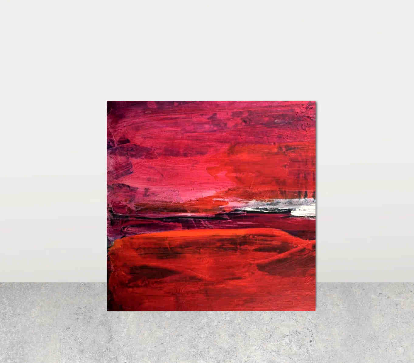 100 x 80 cm / Liebesnest / rot, 120 x 100 cm / Liebesnest / rot, 160 x 100 cm / Liebesnest / rot, 200 x 120 cm / Liebesnest / rot, 180 x 120 cm / rot / Liebesnest / rot, Panoramaformat 300 x 60 cm / Liebesnest / rot abstrakte acrylbilder auf leinwand