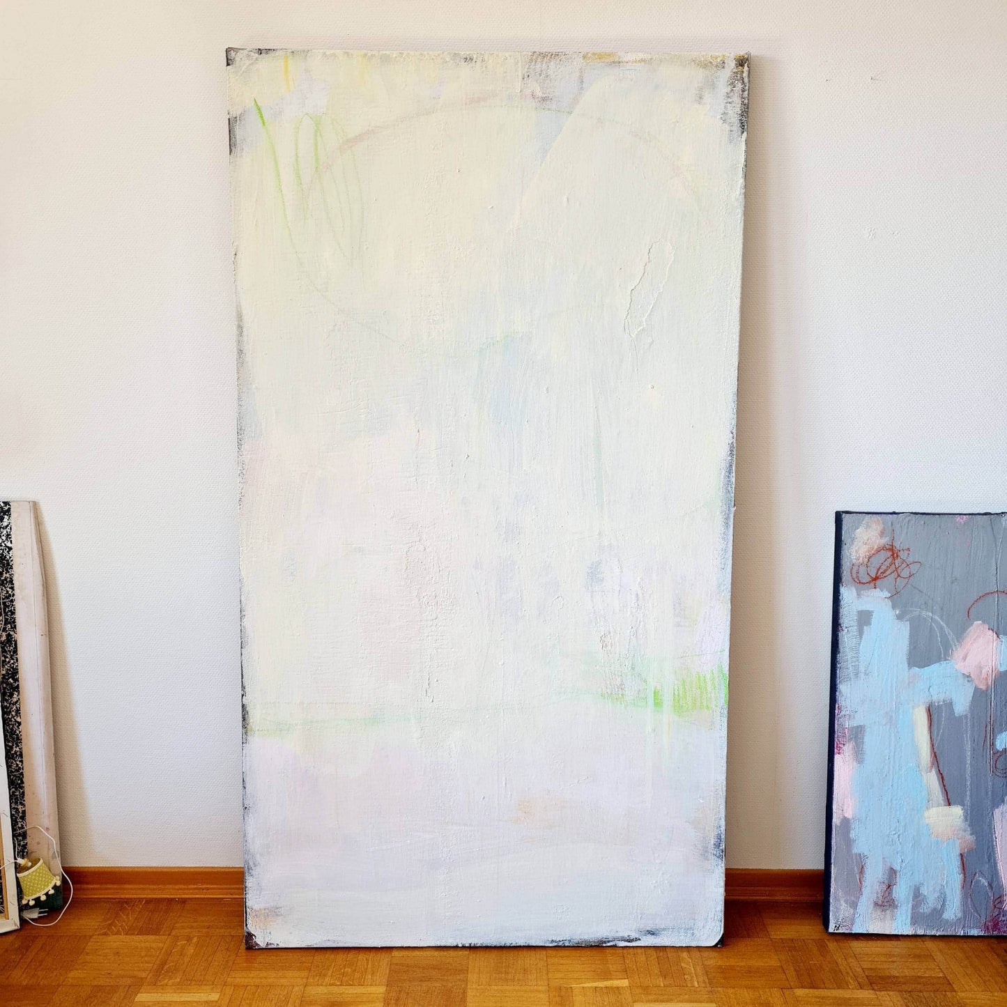 Maßgeschneidertes Kunstwerk: Großes, weißes Gemälde auf Leinwand nach Ihren Wünschen Abstrakte Bilder & moderne Auftragsmalerei, abstrakte große bilder online kaufen, Auftrags Malere