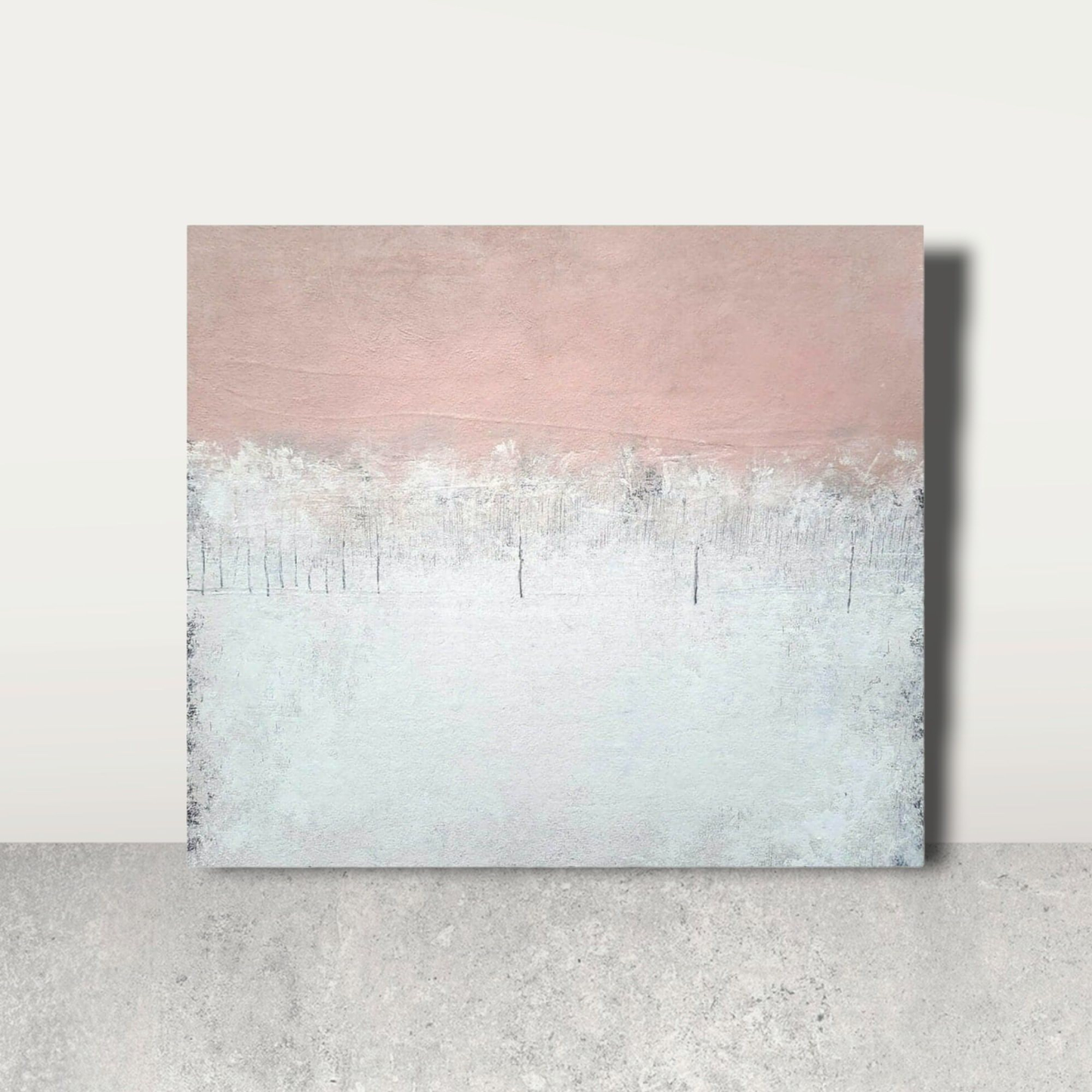 Ich will nachhause / 100 x 100 cm / weiss rosa, Ich will nachhause / 120 x 120 cm / weiss rosa, Ich will nachhause / 140 x 140 cm / weiss rosa, Ich will nachhause / 160 x 160 cm / weiss rosa abstrakte acrylbilder auf leinwand