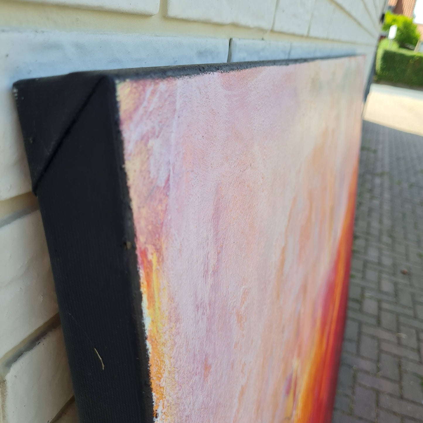 Abstrakte rote Malerei als besonderes Kunstwerk für Ihre Räumlichkeiten - Nur einmal vorhanden Abstrakte Bilder & moderne Auftragsmalerei, abstrakte große bilder online kaufen, Auftrags Malere