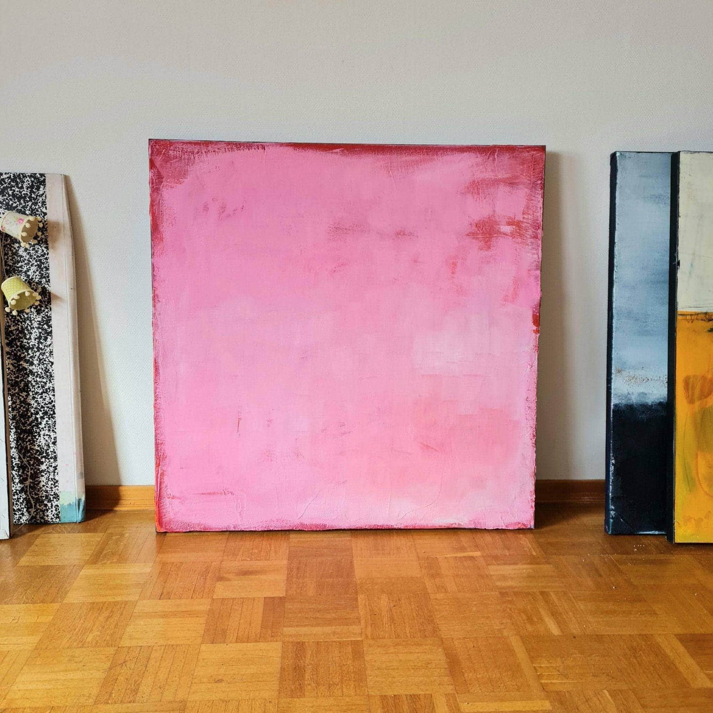 Frauentag / 100 x100 cm / rosa, Frauentag / 120 x 120 cm / rosa, Frauentag / 160 x 120 cm / rosa abstrakte acrylbilder auf leinwand