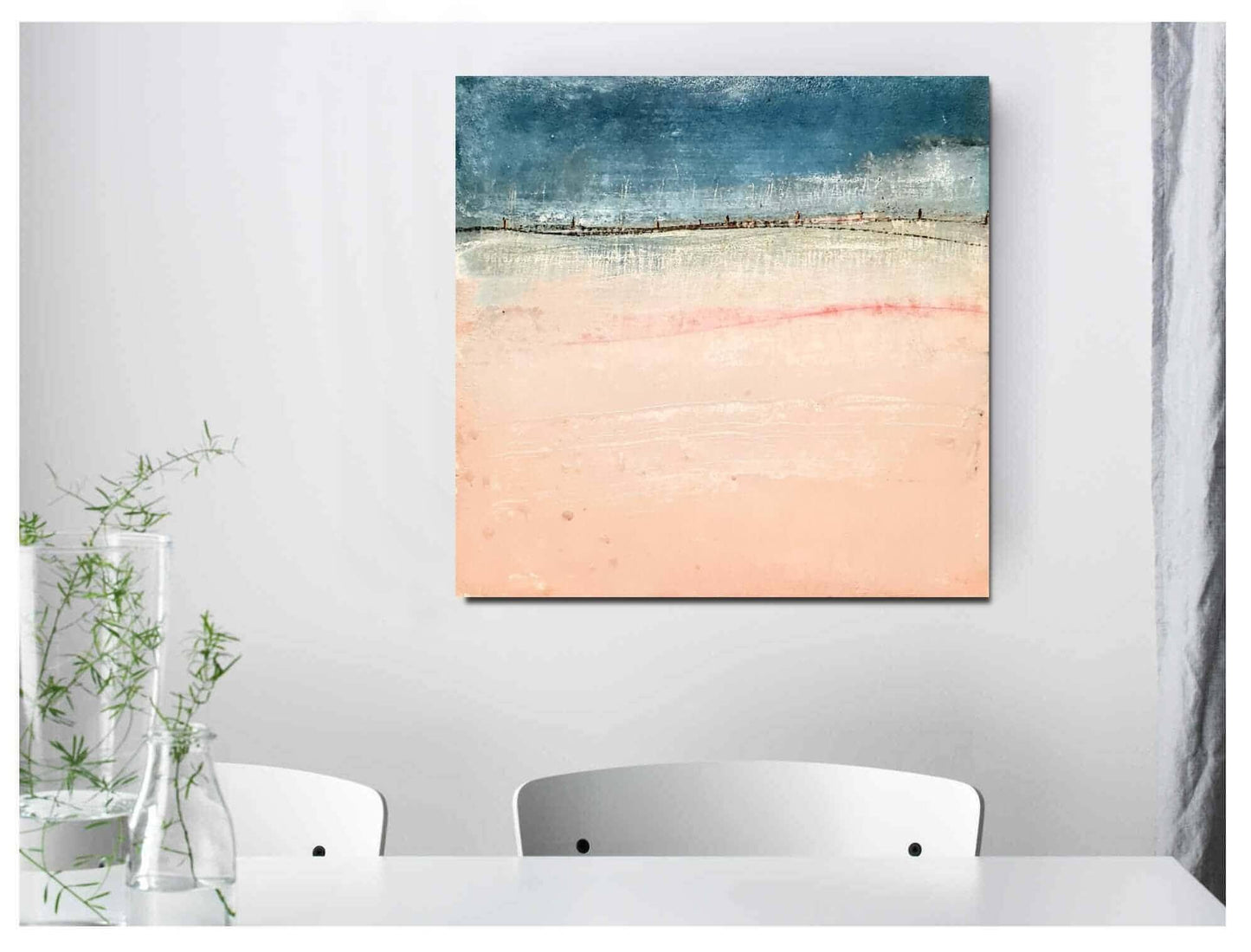 Leichtigkeit in Blau und Rosa: Strukturiertes Kunstwerk für eine angenehme Atmosphäre im Raum Abstrakte Bilder & moderne Auftragsmalerei, abstrakte große bilder online kaufen, Auftrags Malere