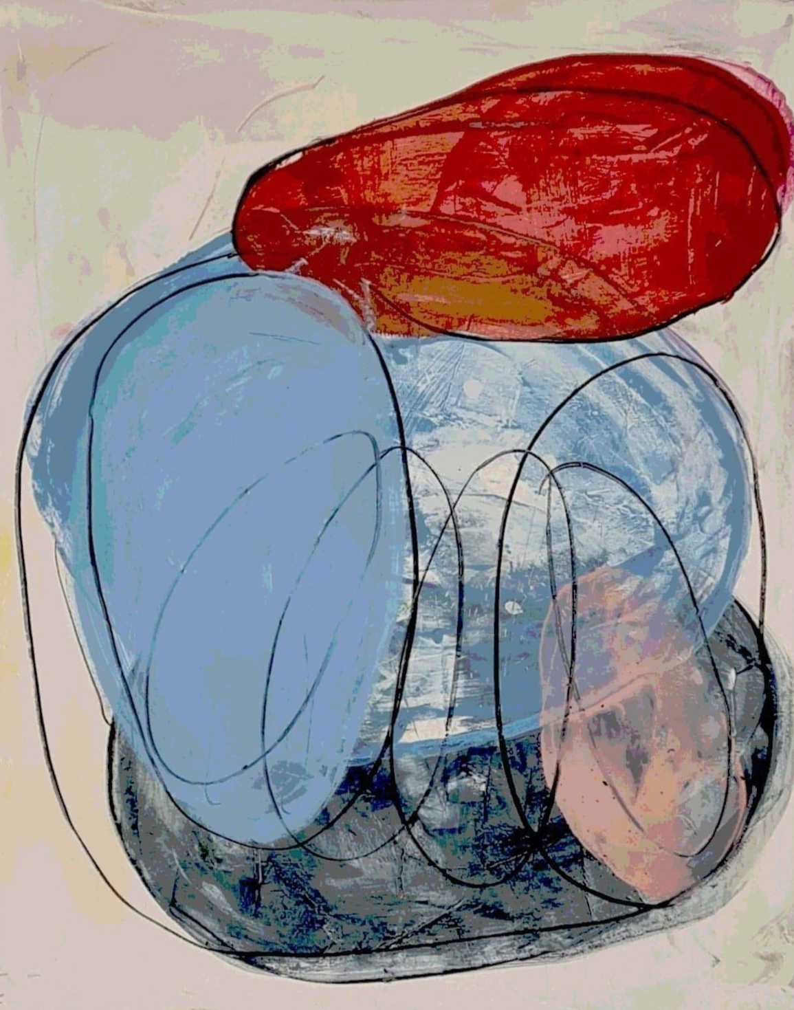 Abstrakte blaues Kunst als Auftrag für minimalistisches Wohnen Abstrakte Bilder & moderne Auftragsmalerei, abstrakte große bilder online kaufen, Auftrags Malere