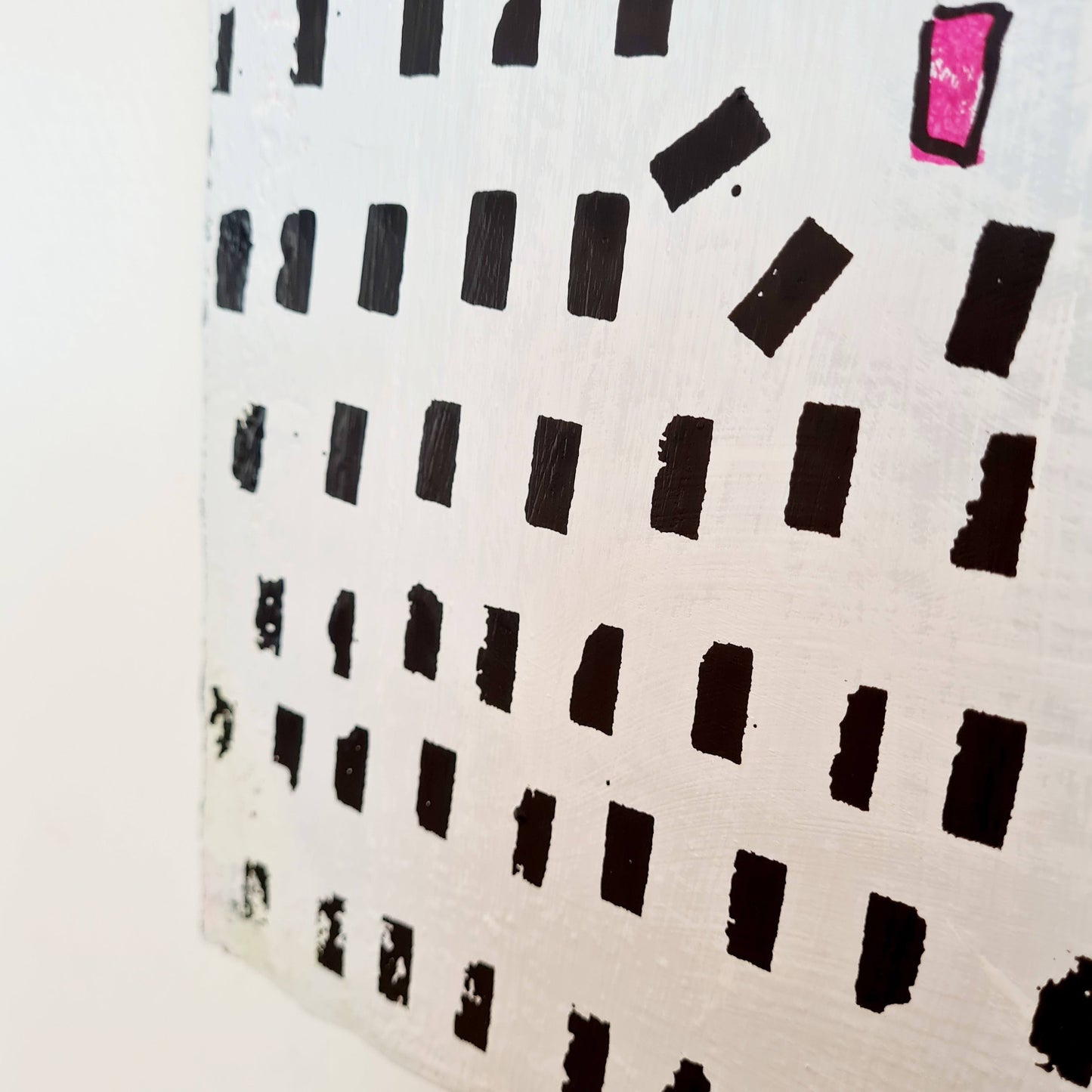 Ein minimalistisches Kunstwerk in Schwarz-Weiß Abstrakte Bilder & moderne Auftragsmalerei, abstrakte große bilder online kaufen, Auftrags Malere