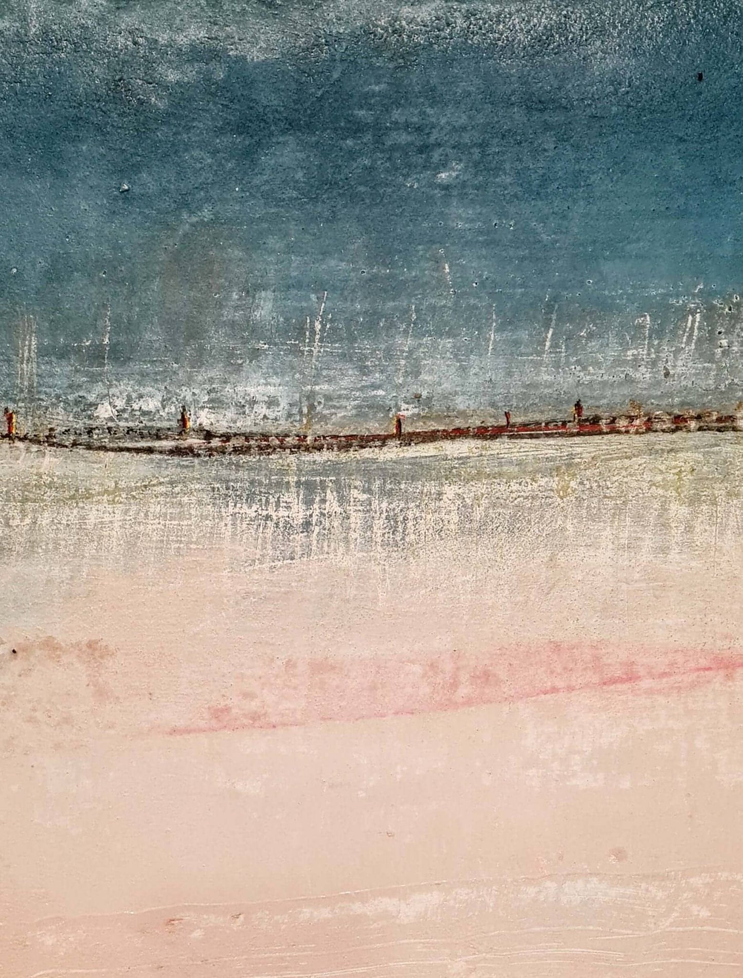 Leichtigkeit in Blau und Rosa: Strukturiertes Kunstwerk für eine angenehme Atmosphäre im Raum Abstrakte Bilder & moderne Auftragsmalerei, abstrakte große bilder online kaufen, Auftrags Malere