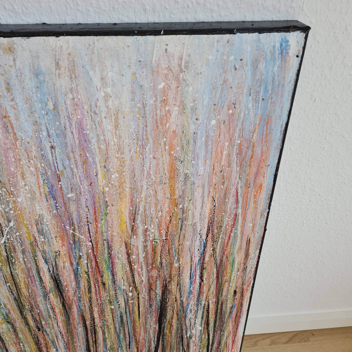 Erstmal wach werden / 120 x 120 cm / Regenbogen, Erstmal wach werden / 100 x 100 cm / Regenbogen, Erstmal wach werden / 80 x 80 cm / Regenbogen, Erstmal wach werden / 160 x 100 cm / Regenbogen abstrakte acrylbilder auf leinwand