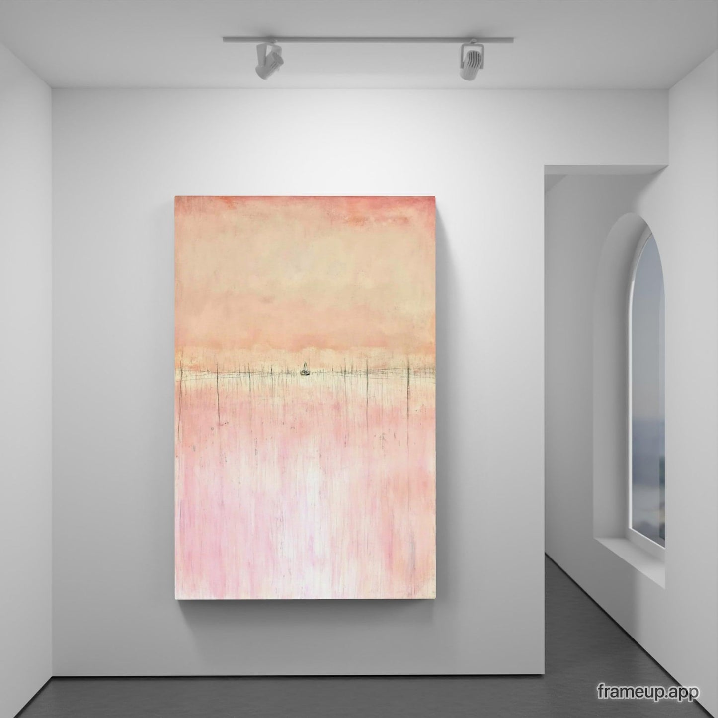 Abstraktes Kunstwerk in Rosa, 120 x 180 cm - Nur einmal vorhanden! Abstrakte Bilder & moderne Auftragsmalerei, abstrakte große bilder online kaufen, Auftrags Malere