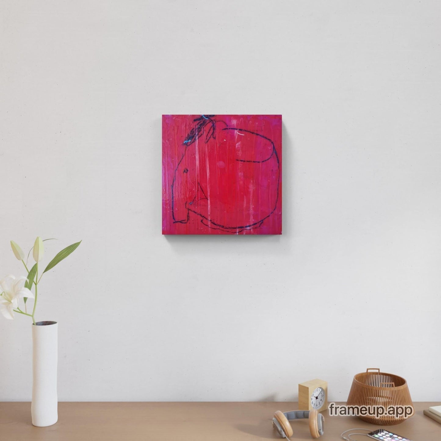 "Elefantenwitze" - Ein abstraktes Kunstwerk auf Holzkörper Abstrakte Bilder & moderne Auftragsmalerei, abstrakte große bilder online kaufen, Auftrags Malere