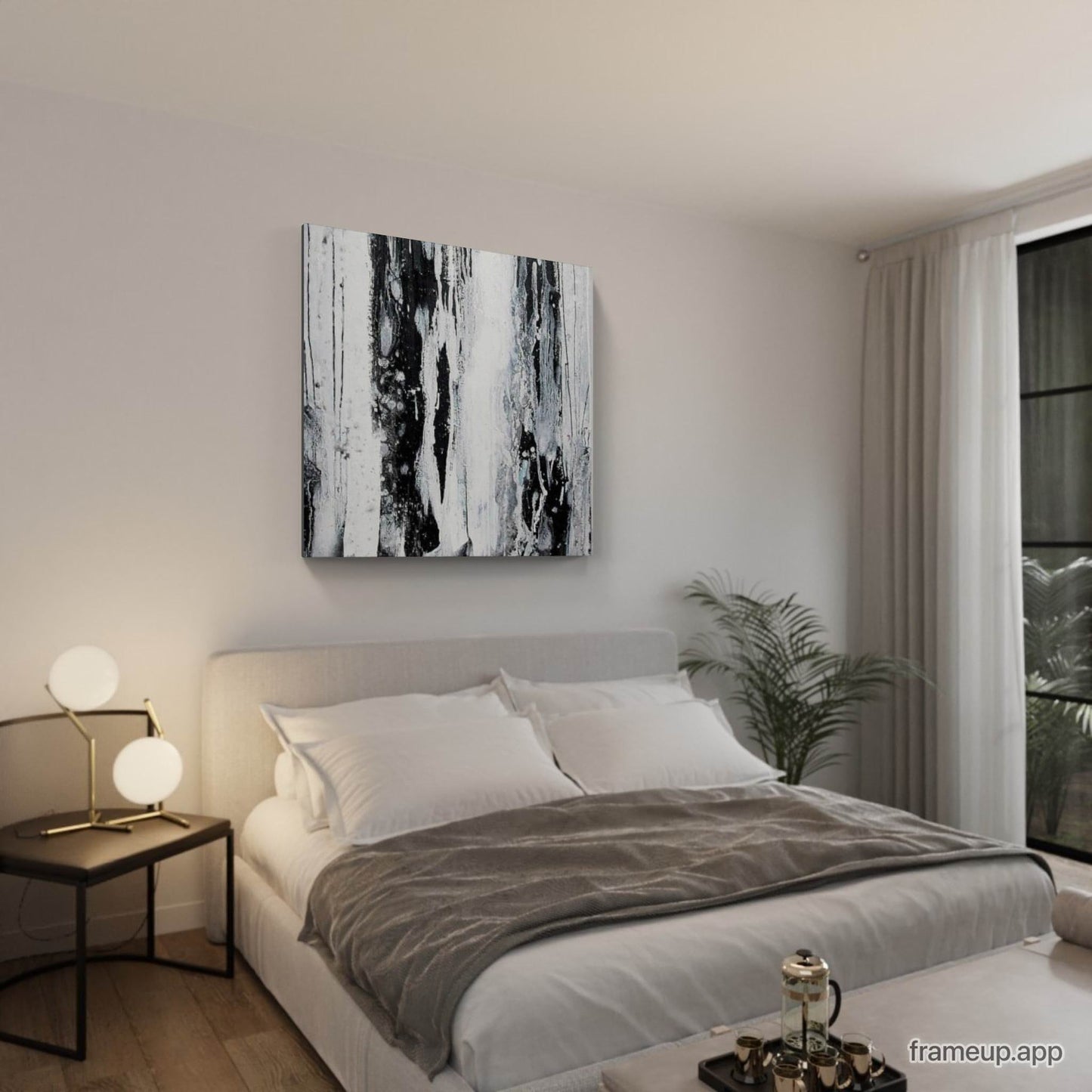 Regentropfen / 100 x 80 cm / s/w, Regentropfen / 100 x 100 cm / s/w, Regentropfen / 120 x 120 cm / s/w abstrakte acrylbilder auf leinwand
