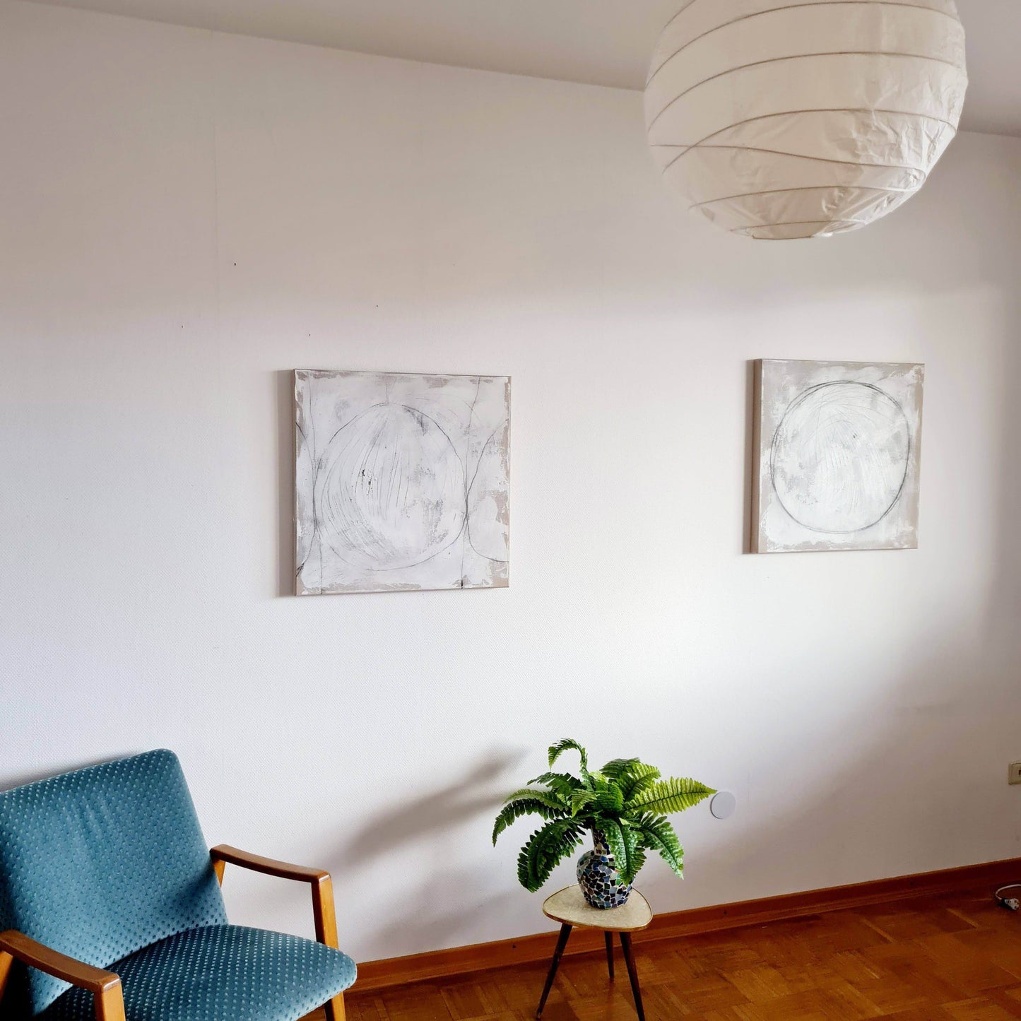 Minimalistisches Kunstwerk in Kratztechnik auf Naturleinen Abstrakte Bilder & moderne Auftragsmalerei, abstrakte große bilder online kaufen, Auftrags Malere