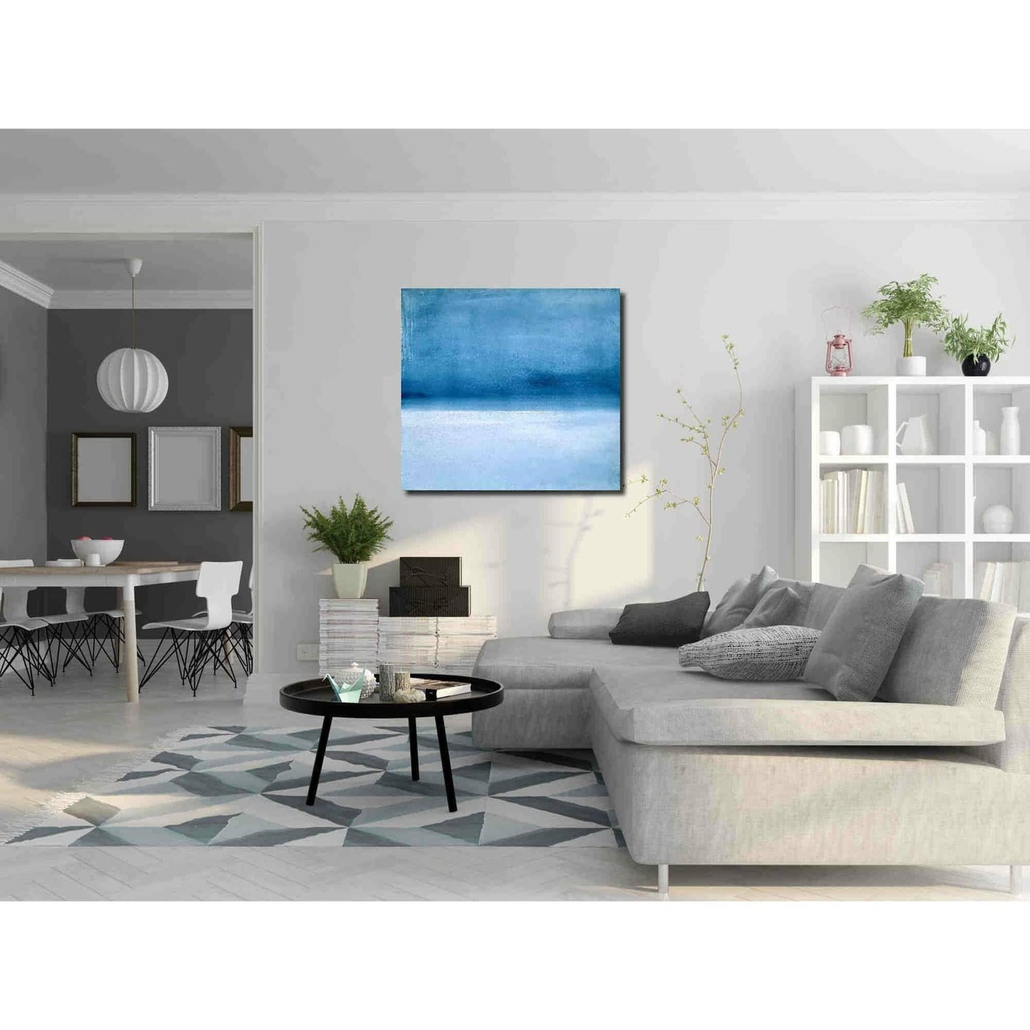 Inne halten / 100 x 100 cm / blau, Inne halten / 100 x 120 cm / blau, Inne halten / 120 x 120 cm / blau, Inne halten / 200 x 120 cm / blau, Inne halten / 160 x 160 cm / blau abstrakte acrylbilder auf leinwand