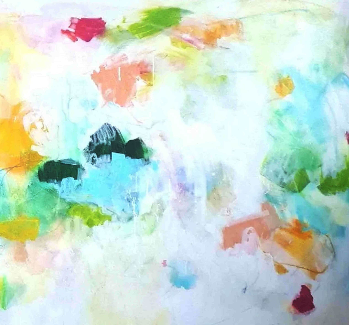 Ein Unikat in Pastell: Ein abstraktes Gemälde in frischen Farben - Atmosphäre verleihen Abstrakte Bilder & moderne Auftragsmalerei, abstrakte große bilder online kaufen, Auftrags Malere