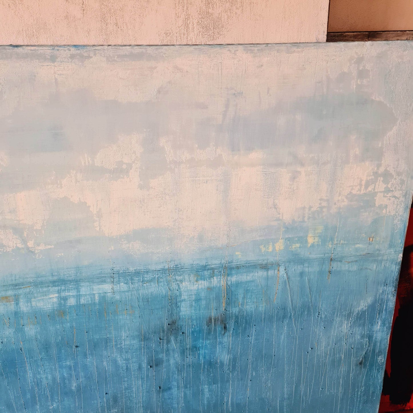 Kälteeinbruch / 150 x 100 cm / blau Kunst