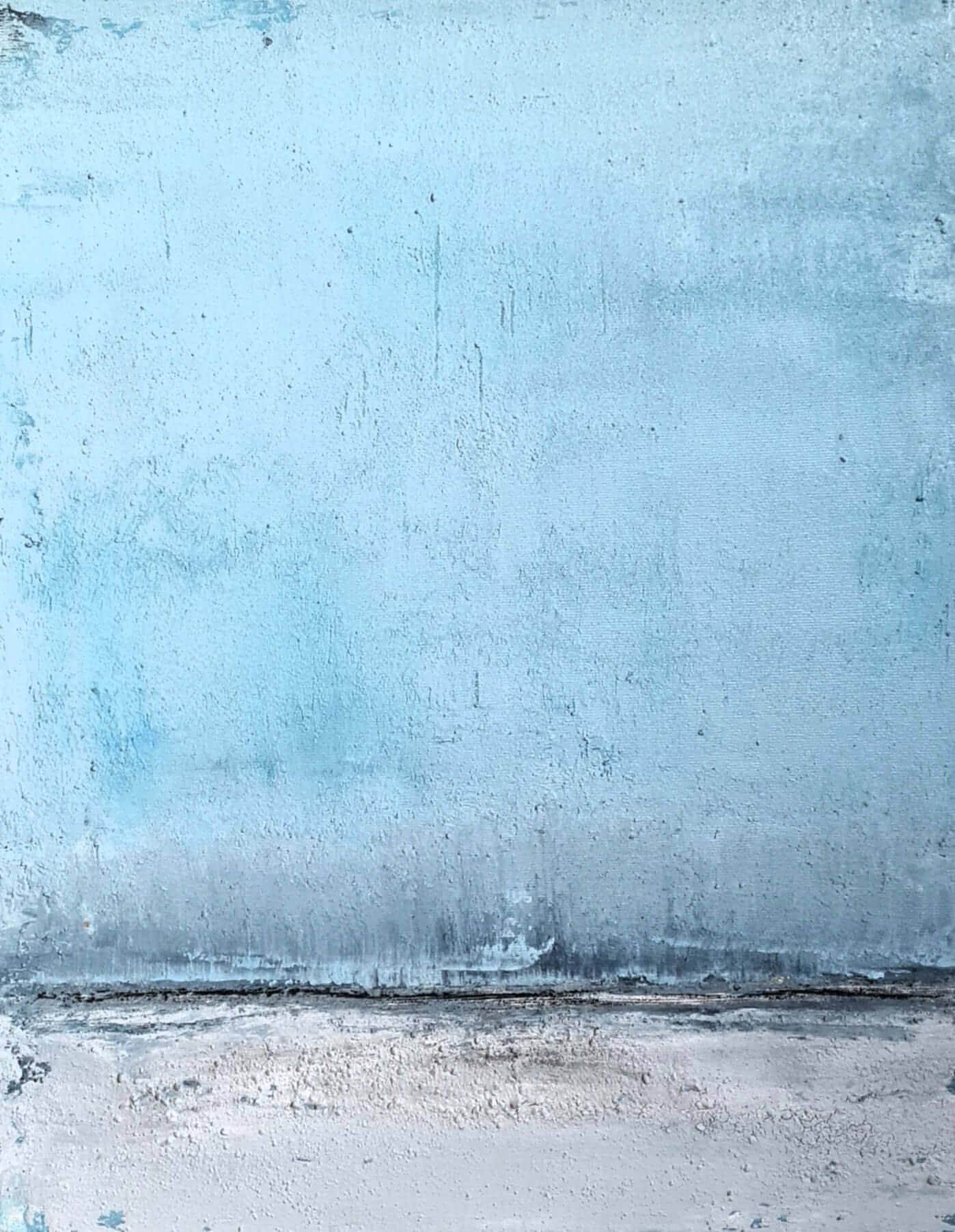 Abstraktes blaues Bild in verschiedenen Blautönen, inspiriert von einer Landschaft Abstrakte Bilder & moderne Auftragsmalerei, abstrakte große bilder online kaufen, Auftrags Malere