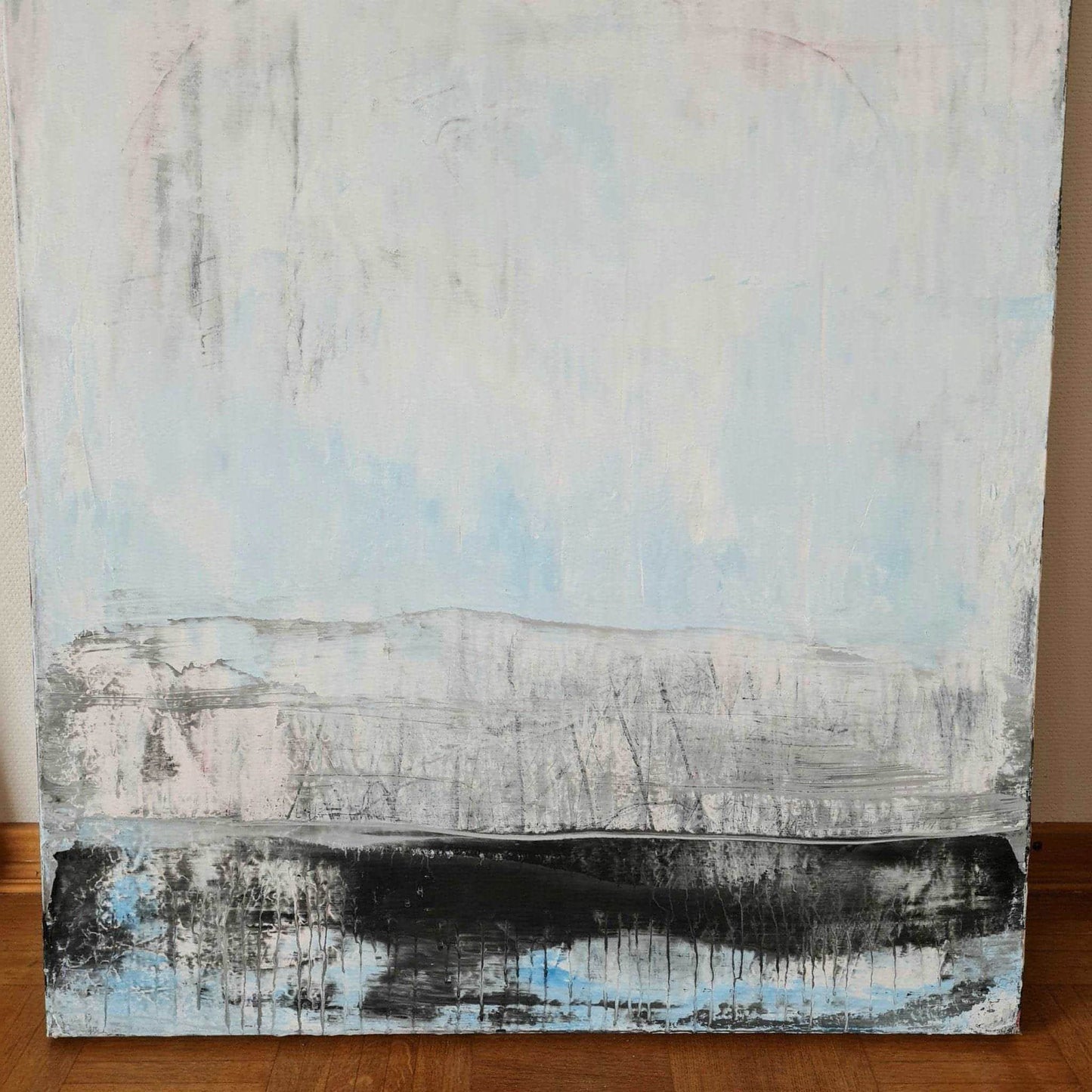 Harzwanderung / 100 x 80 cm / blau, Harzwanderung / 120 x 100 cm / blau, Harzwanderung / 140 x 140 cm / blau, Harzwanderung / 200 x 120 cm / blau abstrakte acrylbilder auf leinwand