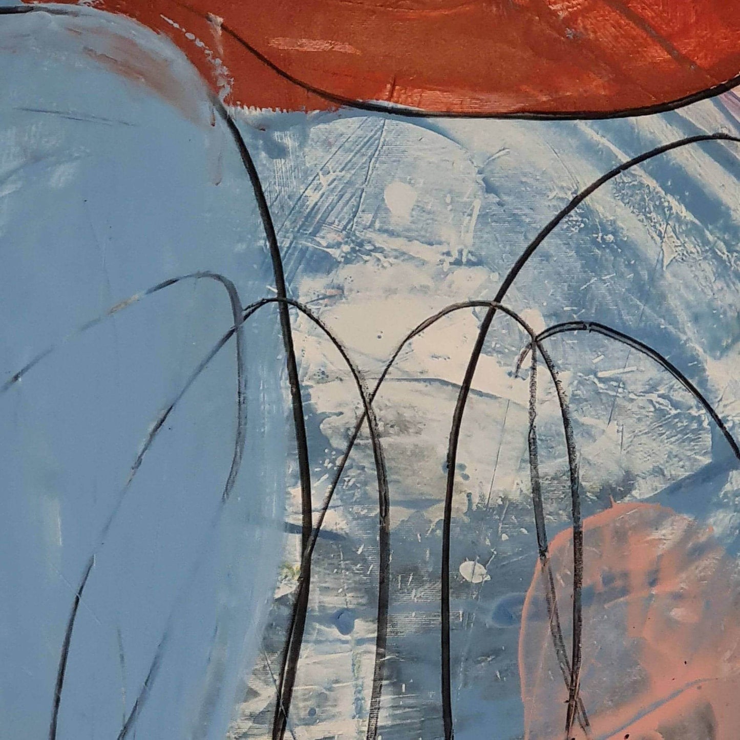 Abstrakte blaues Kunst als Auftrag für minimalistisches Wohnen Abstrakte Bilder & moderne Auftragsmalerei, abstrakte große bilder online kaufen, Auftrags Malere