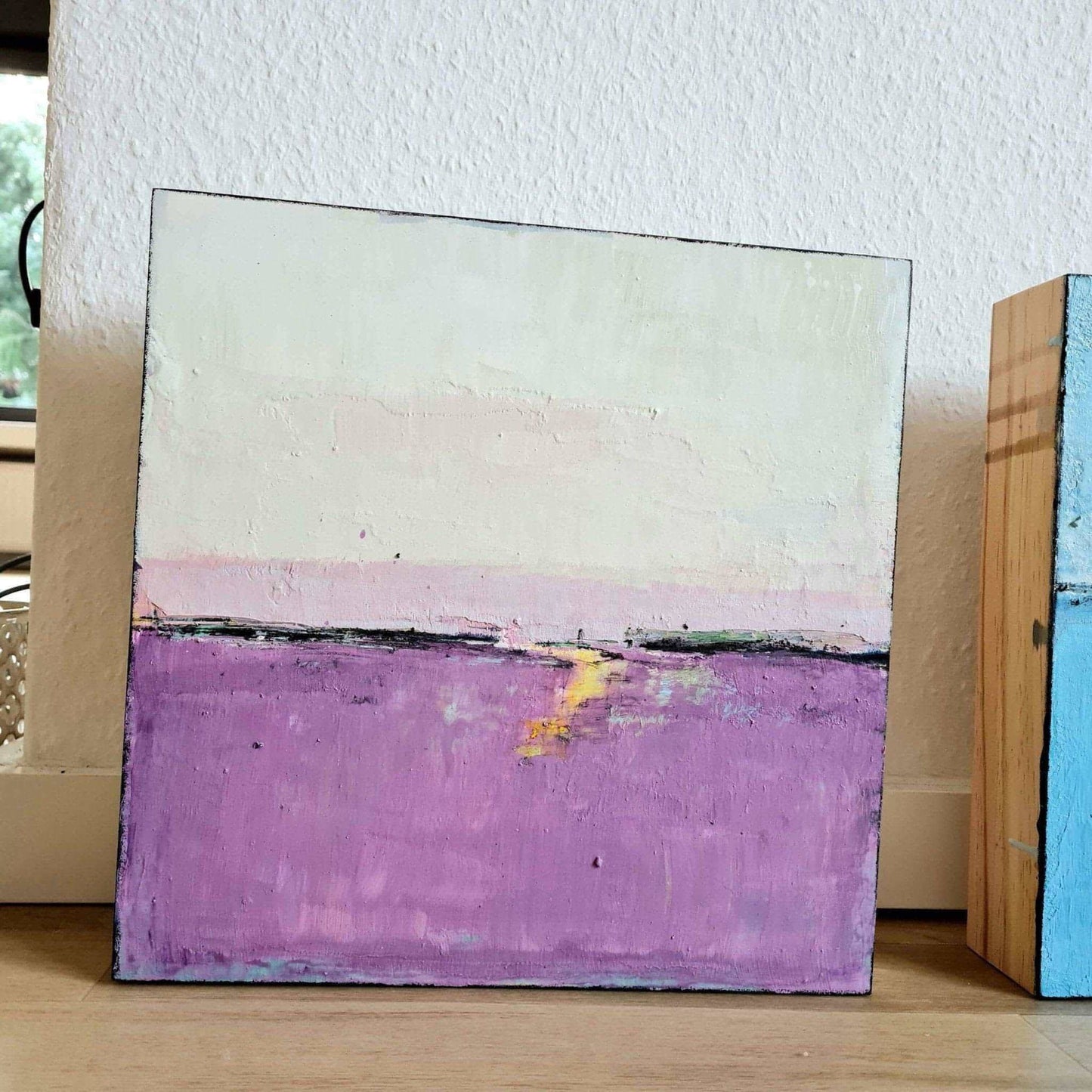 Verträumt 3 / 30 x 30 cm / lila abstrakte acrylbilder auf leinwand