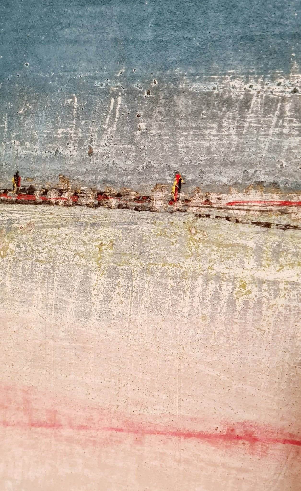 Leichtigkeit in Blau und Rosa: Strukturiertes Kunstwerk für eine angenehme Atmosphäre im Raum Abstrakte Bilder & moderne Auftragsmalerei, abstrakte große bilder online kaufen, Auftrags Malere