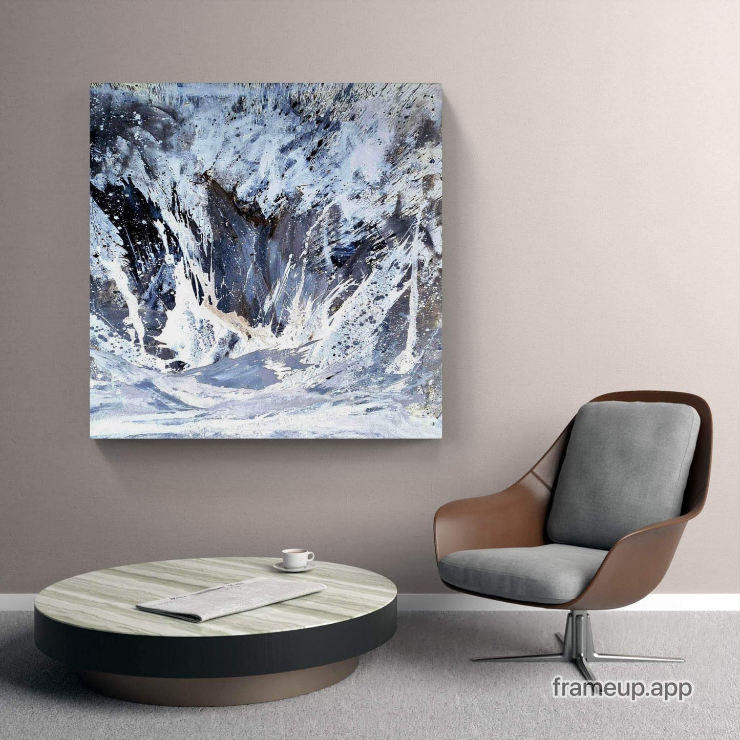 Die Gischt - Ein individuelles Kunstwerk in modernem, abstraktem Stil auf Bestellung Abstrakte Bilder & moderne Auftragsmalerei, abstrakte große bilder online kaufen, Auftrags Malere