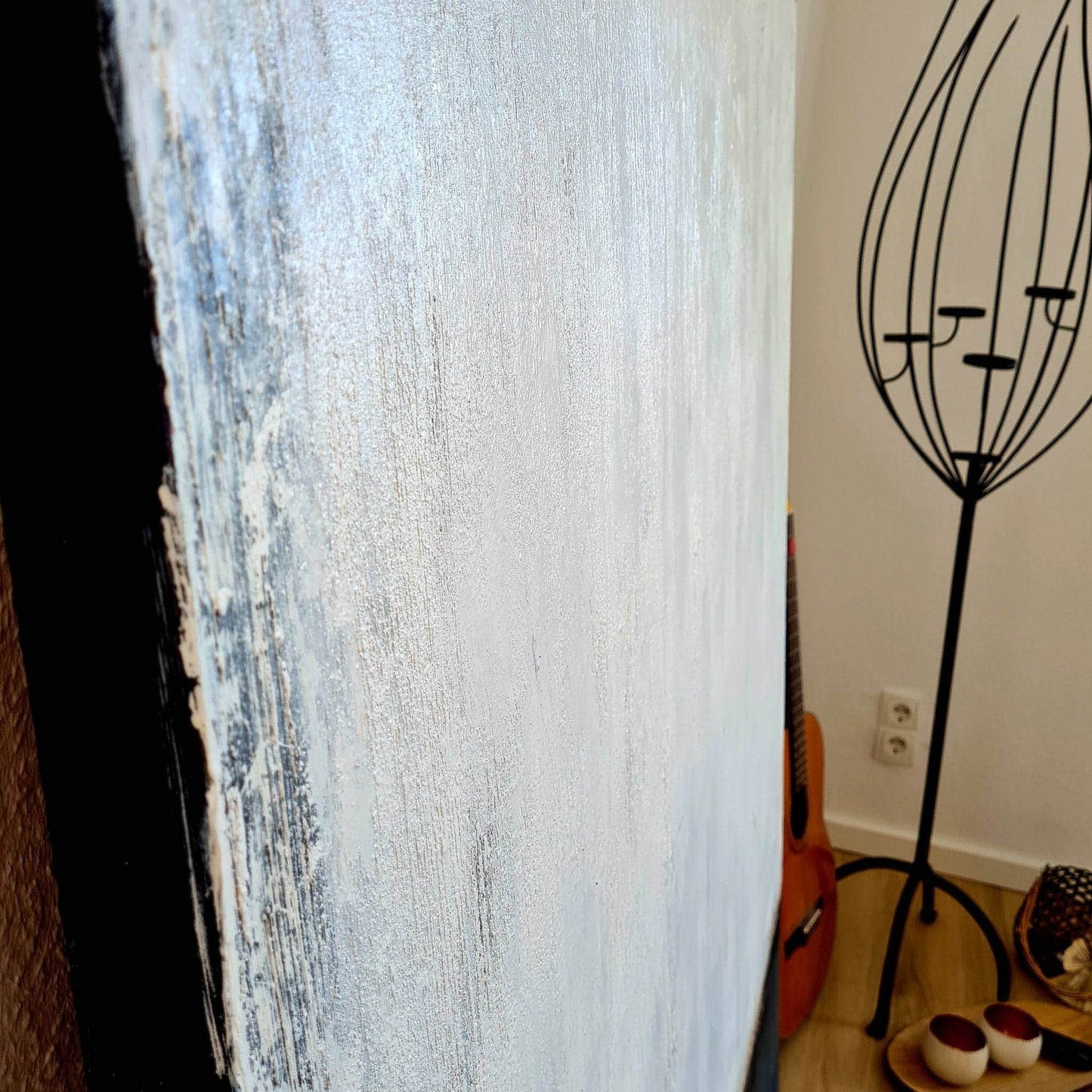 VORHANDEN / abstraktes weißes großes Bild - Art Abstrakte Bilder & moderne Auftragsmalerei, abstrakte große bilder online kaufen, Auftrags Malere