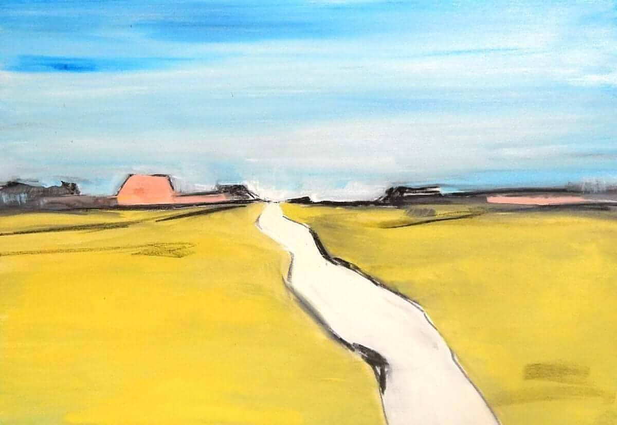 Landschaftsbild als Auftrag - Kunst zum Hineinträumen Abstrakte Bilder & moderne Auftragsmalerei, abstrakte große bilder online kaufen, Auftrags Malere