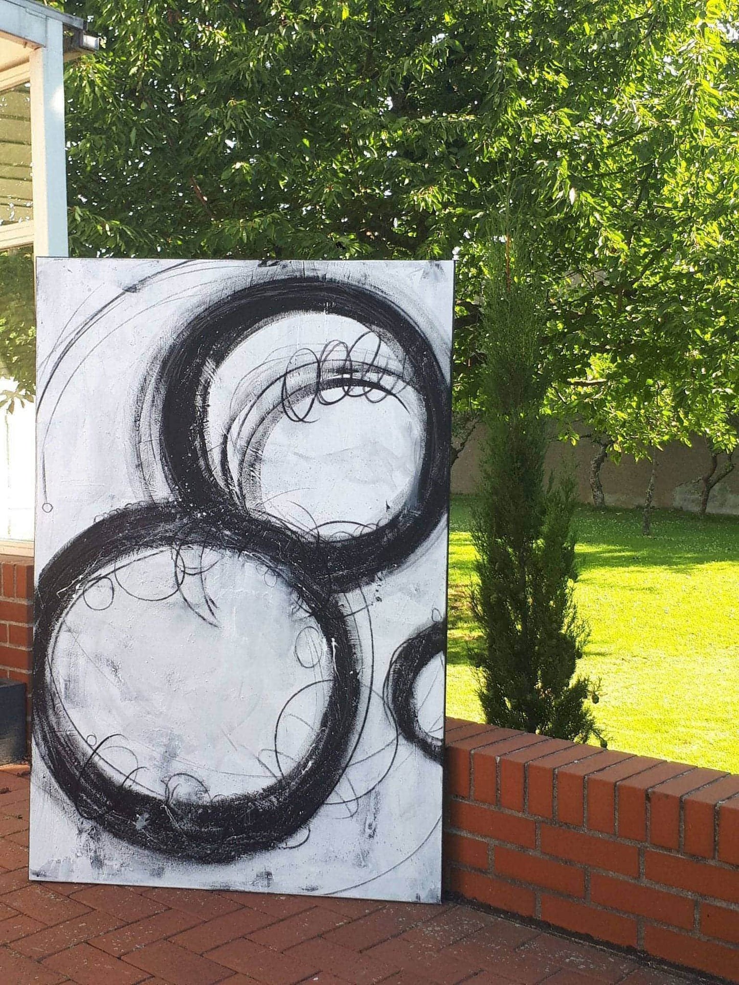 Kreisbild nach Wunsch: Einzigartige Familien-Symbolik in individuellen Farben und Formen Abstrakte Bilder & moderne Auftragsmalerei, abstrakte große bilder online kaufen, Auftrags Malere